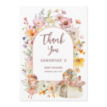 Carte de remerciement pour Baby Shower Dreamy Fair