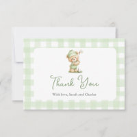 Carte de remerciement pour Baby Shower Golf