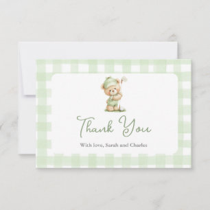 Remerciements Carte de remerciement pour Baby Shower Golf