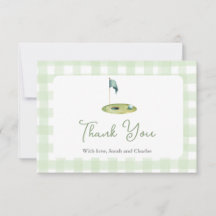 Carte de remerciement pour Baby Shower Golf