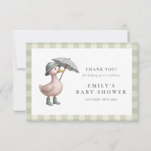 Remerciements Carte de remerciement pour Baby Shower Little Duck
