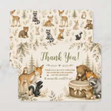Carte de remerciement pour Baby Shower Little Expl