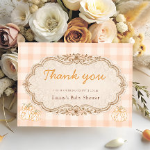 Carte de remerciement pour Baby Shower Little Pump