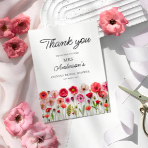 Remerciements Carte de Remerciement pour Baby Shower Love in Blo