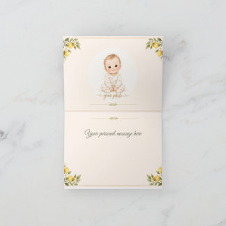 Remerciements Carte de remerciement pour Baby Shower Méditerrané