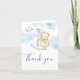 Remerciements Carte de remerciement pour baby shower ourson mari