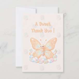 Remerciements Carte de remerciement pour Baby Shower Papillon So