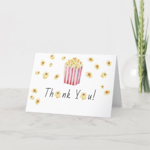 Remerciements Carte de remerciement pour Baby shower Popcorn