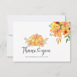 Remerciements Carte de remerciement pour baby shower pour petite