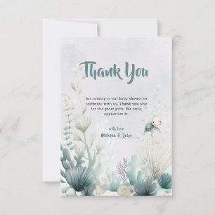 Remerciements Carte de remerciement pour Baby Shower Sea You Soo