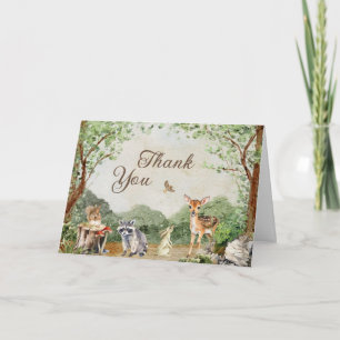 Remerciements Carte de Remerciement pour Baby Shower sur le thèm
