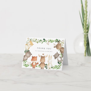 Remerciements Carte de remerciement pour Baby Shower sur les Ani