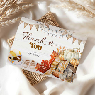 Remerciements Carte de remerciement pour baby shower Touchdown e