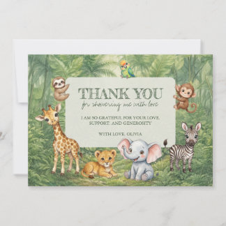 Remerciements Carte de remerciement pour Baby Shower Wild One Ju