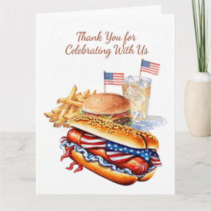 Remerciements Carte de remerciement pour barbecue de hot-dogs du