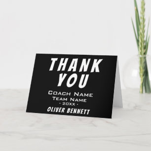 Remerciements Carte de remerciement pour entraîneur de sports no