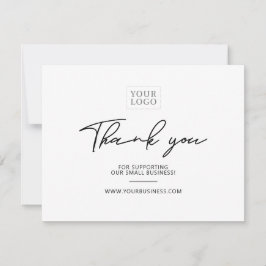 Remerciements Carte de remerciement pour entreprise de lettrage 