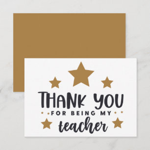 Remerciements Carte de remerciement pour être mon professeur