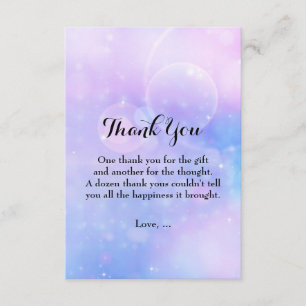 Remerciements Carte de remerciement pour fête d'anniversaire aux