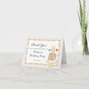 Remerciements Carte de remerciement pour fête d'anniversaire Con