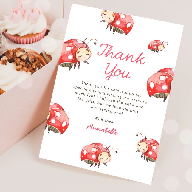 Remerciements Carte de remerciement pour fête d'anniversaire Lov (Créateur téléchargé)
