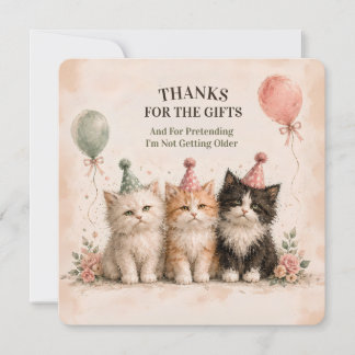 Remerciements Carte de remerciement pour fête d'anniversaire que