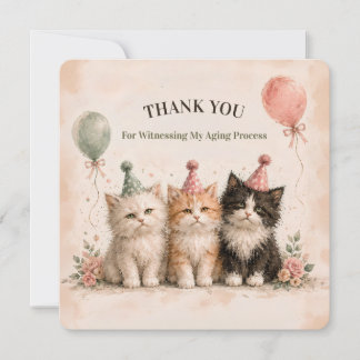 Remerciements Carte de remerciement pour fête d'anniversaire que