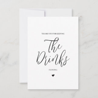 Remerciements Carte de remerciement pour fournisseur de mariage 