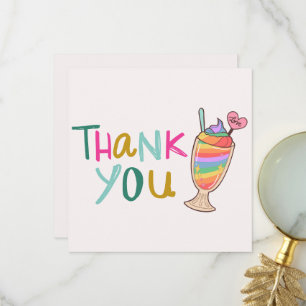 Remerciements Carte de remerciement pour glace aux bonbons sucré