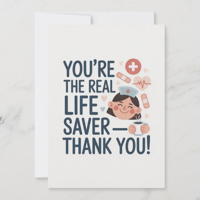 Remerciements Carte de remerciement pour infirmière (Devant)