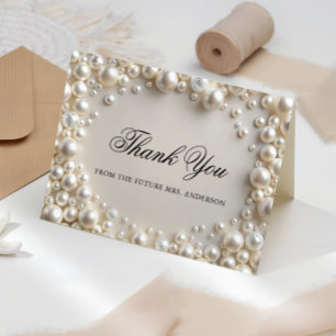 Remerciements Carte de Remerciement pour la Baby Shower de Perle