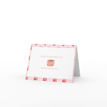 Carte de remerciement pour la première fête d'anni