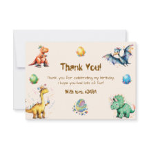 Carte de remerciement pour l'anniversaire des enfa