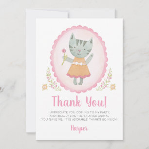 Remerciements Carte de remerciement pour l'anniversaire d'une fi