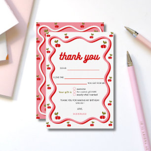 Remerciements Carte de remerciement pour le 1er anniversaire de 