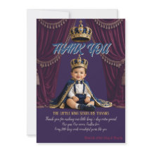 Carte de remerciement pour le premier anniversaire