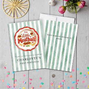 Remerciements Carte de remerciement pour le premier anniversaire
