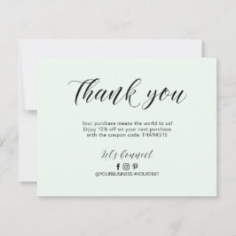 Remerciements Carte de remerciement pour l'entreprise de lettrag