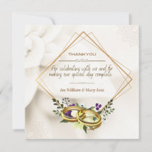 Carte de remerciement pour mariage à venir