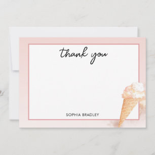 Remerciements Carte de remerciement pour mariage avec glace à l'