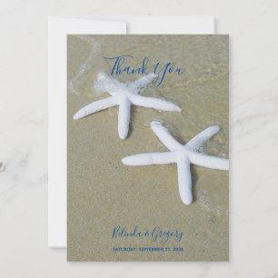 Remerciements Carte de remerciement pour mariage sur la plage à 
