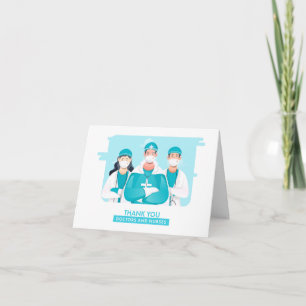 Remerciements Carte de remerciement pour médecins infirmières tr