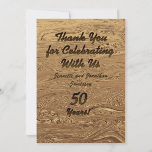 Remerciements Carte de remerciement pour noces d'or 50ème annive