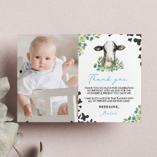 Remerciements Carte de remerciement pour photo d'anniversaire de