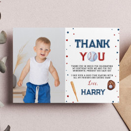 Remerciements Carte de remerciement pour photo d'anniversaire de
