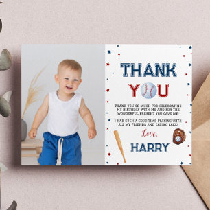 Remerciements Carte de remerciement pour photo d'anniversaire de