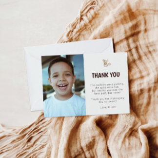 Remerciements Carte de remerciement pour photo d'anniversaire de