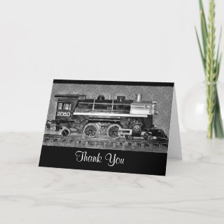 Remerciements Carte de remerciement pour train miniature