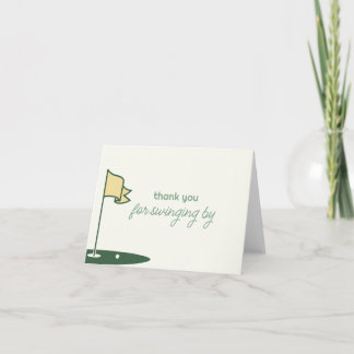 Remerciements Carte de remerciement pour un anniversaire de golf