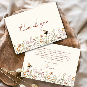 Remerciements Carte de Remerciement pour une Baby Shower de Fleu